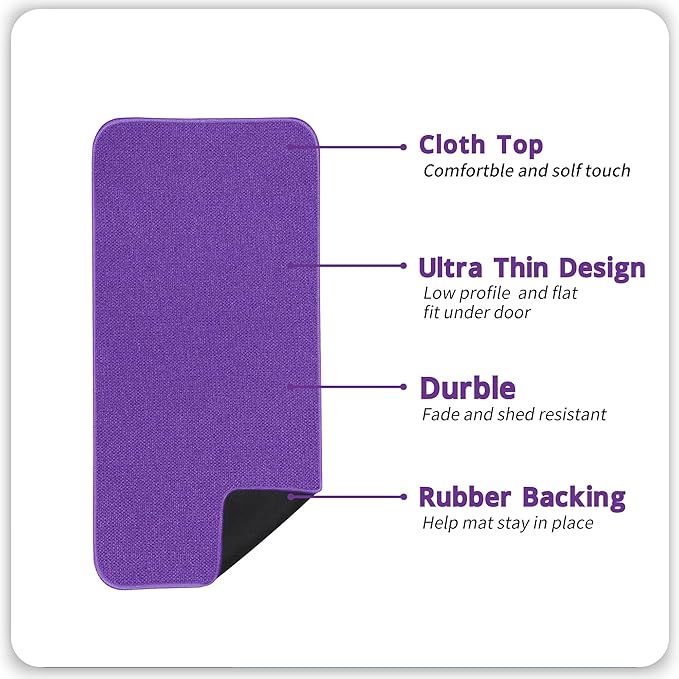 Bosap Bath Mat,Ultra Thin Bathroom Runner Rugs,Large Bath Mats for Bathroom,Quick Dry,Non-Slip,Machine Washable,Low Pile,Bath Rug,Shower Outside,Sink,Home Decor Accessories.Purple,3'x6'(36x72inch)