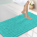 Smiry Bathroom Rugs Mat 44x24, Extra Soft Absorbent Chenille Bath Rugs, Non Slip Rubber Backing Machine Washable Quick Dry Bath Mats for Bathroom Floor, Tub, Shower, Home Decor Accessories, Turquoise