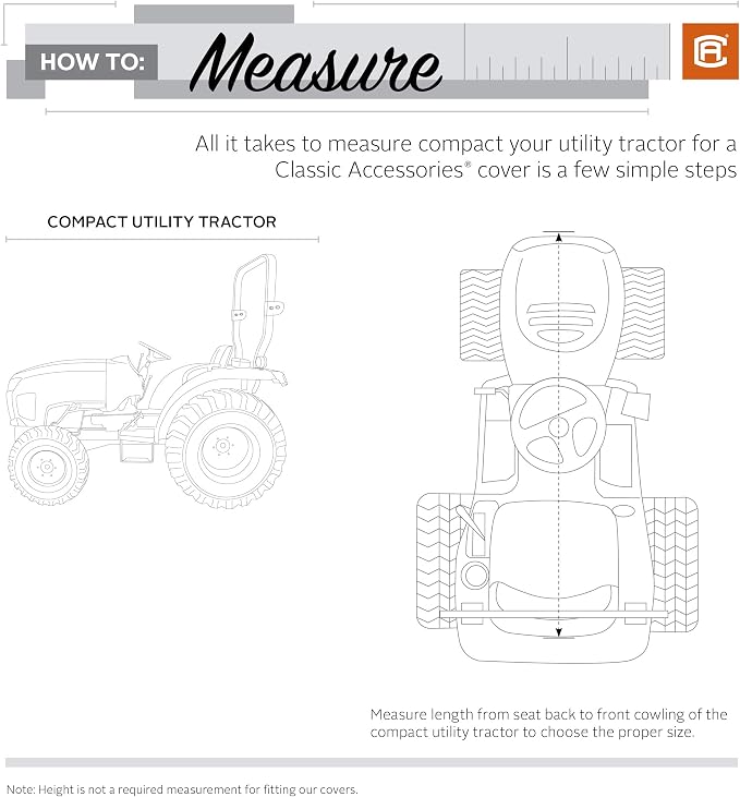 Classic Accessories StormPro Waterproof Heavy-Duty Compact Utility Tractor Cover