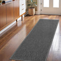 LEKEEPGO Long Door Mat 24"x59", Non Slip Door Mat Indoor Entrance, Rubber Backing Front Indoor Doormat Washable Absorbent Low-Profile Entryway Entry Resist Dirt Inside Hallway Door Mats, Grey