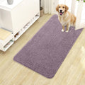 OLANLY Dog Door Mat for Muddy Paws 40x24, Absorbs Moisture and Dirt, Absorbent Non-Slip Washable Doormat, Quick Dry Chenille Mud Mat for Dogs, Entry Indoor Entryway Carpet for Inside Floor, Deep Plum