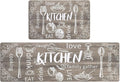 HEBE Kitchen Rugs Set of 2, Cushioned Anti Fatigue Kitchen Mats for Floor, Non Slip Waterproof Comfort Standing Desk Mat Carpet for Sink, Stove, Laundry Room