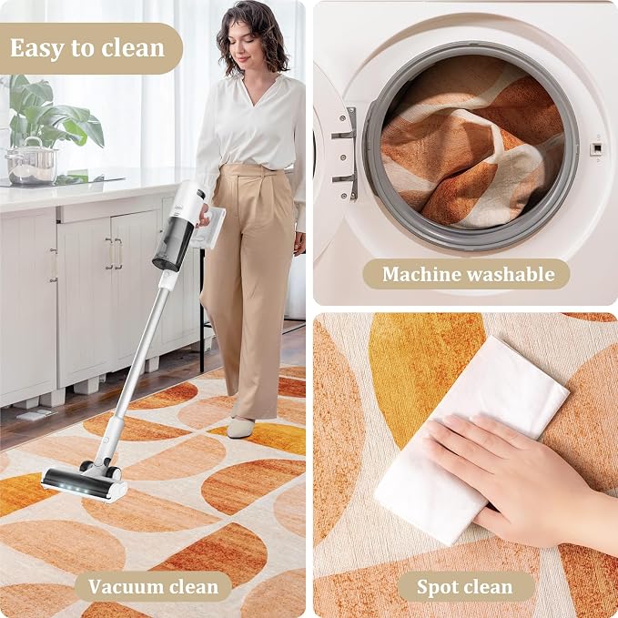 Office Chair Mat for Hardwood Floor, 72"x48" Easy Glide Computer Desk Mat Protector for Rolling Chair Under Desk Rug Nonslip Backing, Machine Wash, (Modern)