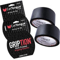 CATTONGUE GRIPS Non-Abrasive Grip Tape Roll - 2” Wide Heavy-Duty, Waterproof Anti-Slip Tape for Bathtubs, Stair Treads, Ramps & More - Indoor & Outdoor Non-Skid Solution (Black, 2 Pack)