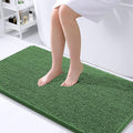 OLANLY Bathroom Runner Rugs 44x24, Soft Absorbent Chenille Bath Rugs, Rubber Backing Quick Dry, Machine Washable Long Bath Mats for Bathroom Floor, Tub and Shower, Home Decor Accessories, Olive Green
