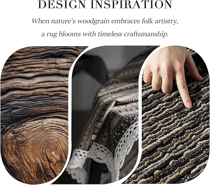 Kitchen Rugs Sets of 2-Non Slip Kitchen Mats for Floor-Thick Stain Resistant Vintage Kitchen Floor Mat Runner Carpet for Hallways Entryway Laundry Room Washable（Black 24"x70"+20"x47"）