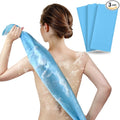 ARCH&M Exfoliating Washcloth & Shower Towel, Blue, 3 Pack | Japanese Washcloth, Textured Nylon, Deep Exfoliation, Improved Circulation, Daily Use, Glowing Silky-Smooth Skin