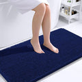 OLANLY Large Bathroom Rugs 45x27, Extra Soft Absorbent Chenille Bath Rugs, Rubber Backing Quick Dry, Machine Washable Bath Mats for Bathroom Floor, Tub and Shower, Home Decor Accessories, Navy