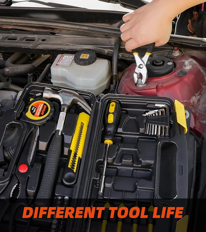 40-Piece Tool Set - General Household Hand Tool Kit with Plastic Toolbox Storage Case…