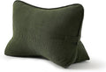 Pat. Pend. Corduroy Ergonomic Lumbar Support Pillow for Sitting Support, Triangle Back Cushion for Sofa, Armchair & Bed, Washable Cover, Avocado Green