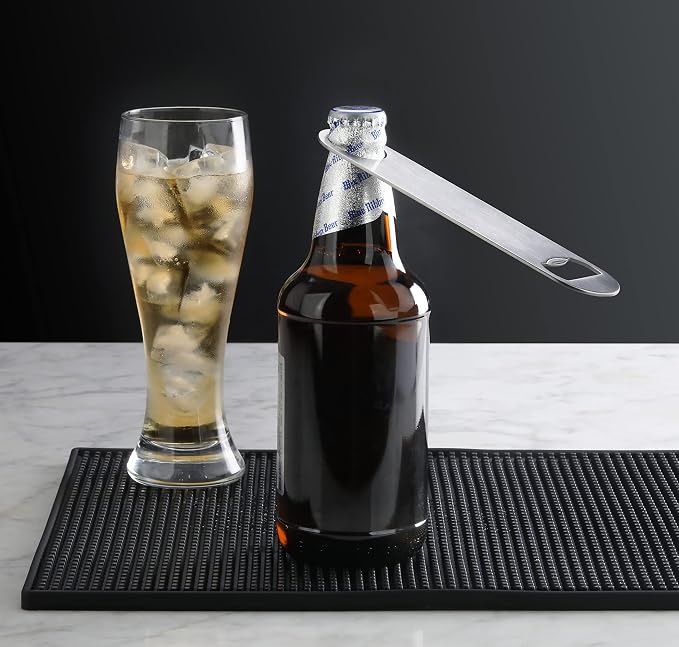 New Star Foodservice 533401 Stainless Steel Flat Bottle Opener, 7-Inch