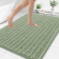 Smiry Bathroom Rugs Mat 59x35, Extra Soft Absorbent Chenille Bath Rugs, Non Slip Rubber Backing Machine Washable Quick Dry Bath Mats for Bathroom Floor, Tub, Shower, Home Decor Accessories, Sage Green