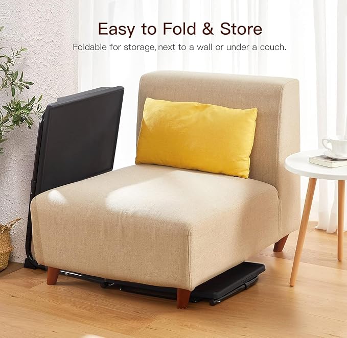 HUANUO Adjustable TV Tray - Foldable TV Tray Table with 6 Height & 3 Tilt Angle Adjustments, TV Dinner Tray with Cup Holder for Couch, Bed, Sofa and Chair (Black)