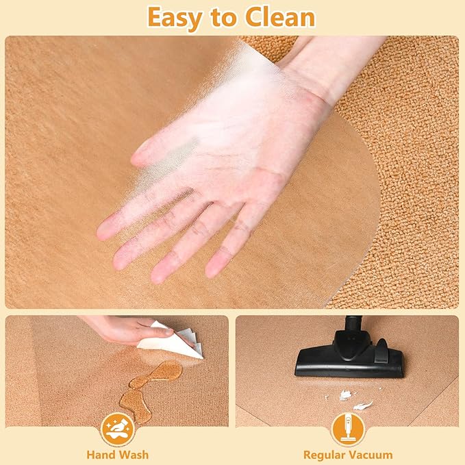 Clear Runner Rug 3'x10' for Hallway – Non Slip Waterproof Vinyl Carpet Protector, Plastic Floor Mat Runner for Kitchen, Entryway, Laundry, Indoor Outdoor High Traffic Areas