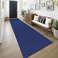 KOZYFLY 3x14 Runners Rugs for Hallway, Long Washable Runner Rug, Non Slip Rubber Backed Kitchen Runner, Flatweave Entryway Rug, Floor Carpet for Entry, Aisle, Hall, Royal Blue/Navy