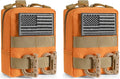 FRTKK 2 Pack Molle Pouches - Tactical Compact Water-Resistant EDC Pouch Bag Small Utility Pouch
