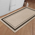 chakme Bathroom Rugs Mat 47x24, Ultra Thin Non Slip Bath Mat Large Quick Dry Absorbent Bath Mat for Bathroom Floor, (Light Beige, 47"x24")