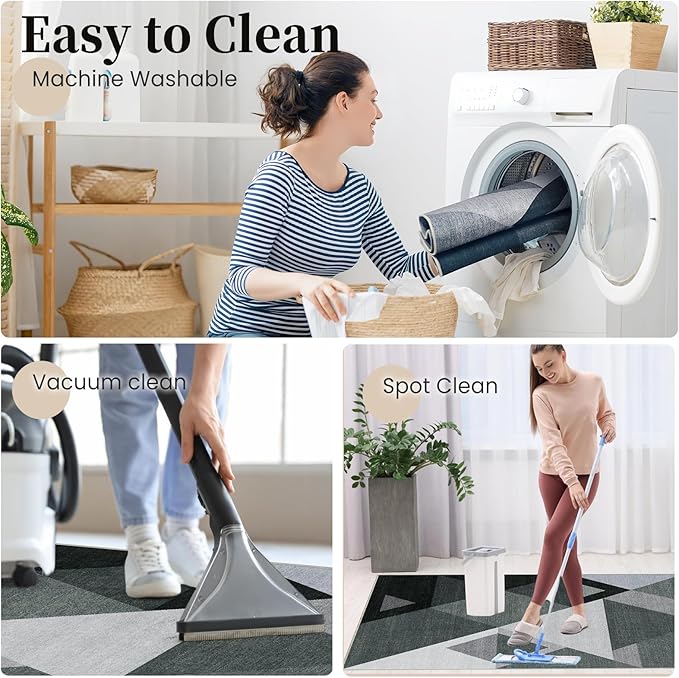 Office Chair Mat for Hardwood Floor & Tile Floor,48"X 60" Heavy Duty Desk Chair Mat for Hard Floors, Under Desk Rug for Rolling Computer Chair,Anti Slip,Low Pile Carpet Floor Protector-Triangle