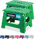 Handy Laundry Folding Lightweight Step Stool - Sturdy Enough to Support Adults - Opens Easy with One Flip - Great for Kitchen, Bathroom or Bedroom (Green | 2-Pack)