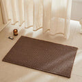 TYUU Waffle Bath Mat, Boho Bathroom Rugs Non Slip Washable Super Absorbent Quick Dry Bath Mat Farmhouse Bathroom Decor, 36"x24" Mocha