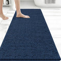 Bcoimo 48x24 Chenille Bath Mat – Non-Slip with Backing Bath Rug Ultra-Absorbent and Machine Washable Bathroom Mat Quick-Dry Design. Ideal for Bathroom Shower and Tub Areas