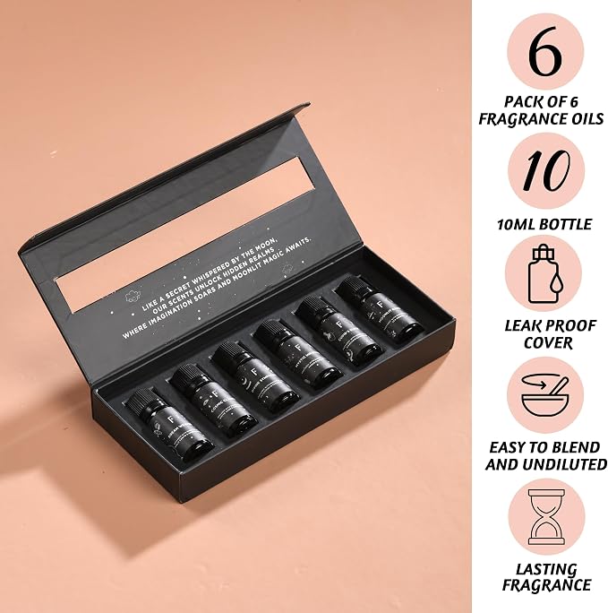 Folkulture Essential Oils for Diffuser Oil | Set of 6 Fragrance Oils for Diffusers | Palo Santo & Lavender Essential Oil | Diffuser Oils Scents for Fathers Day Gift |Essential Oils for Diffusers