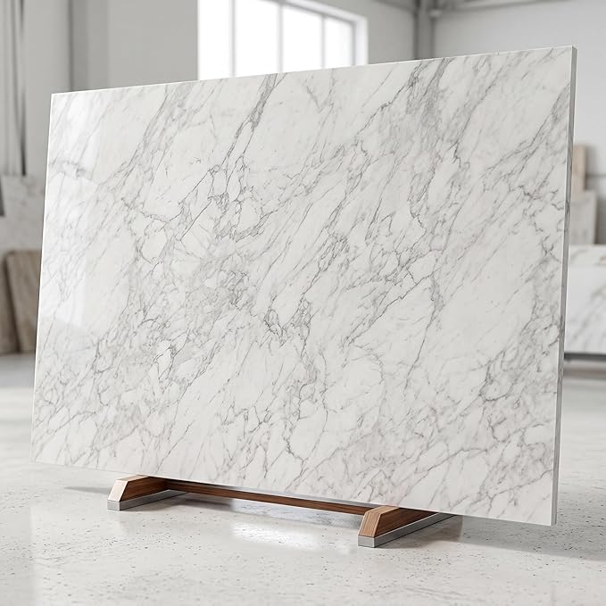 YKAJO Oval Real Marble Tray for Bathroom Kitchen Counter Stone Decorative Vanity Tray for Dresser Perfume Heavy Catchall Organizer for Soap Jewelry (Carrara White, 11.8" x 5.9")