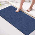 godehone Shower Mats Non Slip Without Suction Cups, PVC Loofah Bathroom Mats, Loofah Mats for Shower and Bathroom, Quick Drying, 15.7× 36 Inch, Blue