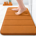 OLANLY Memory Foam Bath Mat 24x16, Super Soft Absorbent Bathroom Rugs, Quick Dry, Machine Washable Shower Floor Rugs, Bathmat Carpet, Bathroom Home Decor Accessories, Ochre
