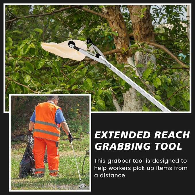 Sabary 2 Pcs 43 Inch Suction Cup Grabber Reacher Heavy Aluminum Trash Pick up Stick, Long Handy Aids Nonslip Claw Reach Tool for Elderly Pick up Trash Arm Extension Litter Picker(Black)