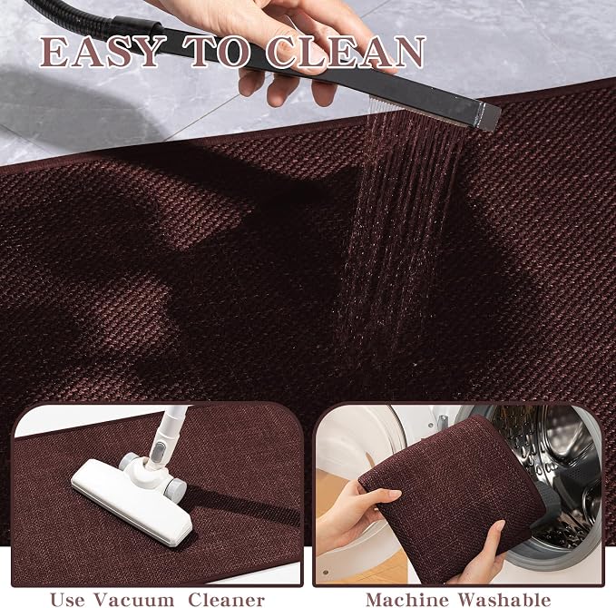 chakme Bathroom Rugs Mat 24x17, Ultra Thin Non Slip Bath Mat Small Quick Dry Absorbent Bath Mat for Bathroom Floor, (Dark Purple, 24"x17")