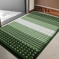 Kitinjoy Indoor Outdoor Door Mat, 40x32 Non-Slip Absorbent Dirt Trapper, Low-Profile Washable Inside Entrance Front Floor Mat, Sturdy Soft Entry Dotted Ombre Doormats for Entryway, Green