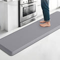 4/5 Inch Thicker Kitchen Mat, Cushioned Thick Floor Comfort Mat, with Non-Slip Bottom, Water & Stain Resistant, Easy Clean Standing Desk Mat for Kitchen, Sink, Office (17.3"x60"x0.8", Grey)