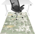 Office Chair Mat for Hardwood Floor & Tile Floor,36"X 48" Heavy Duty Desk Chair Mat for Hard Floors, Under Desk Rug for Rolling Computer Chair,Anti Slip,Low Pile Carpet Floor Protector-Abstract Green