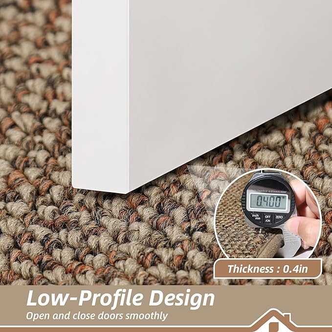 BEQHAUSE Dirt Trapper Door Mat 20" x 48", Non-Slip Washable Doormats Entrance Mat, Dirt Resistant and Absorbent Welcome Mat, Low Profile Floor Mats for Front Back Door and Entryway, Beige