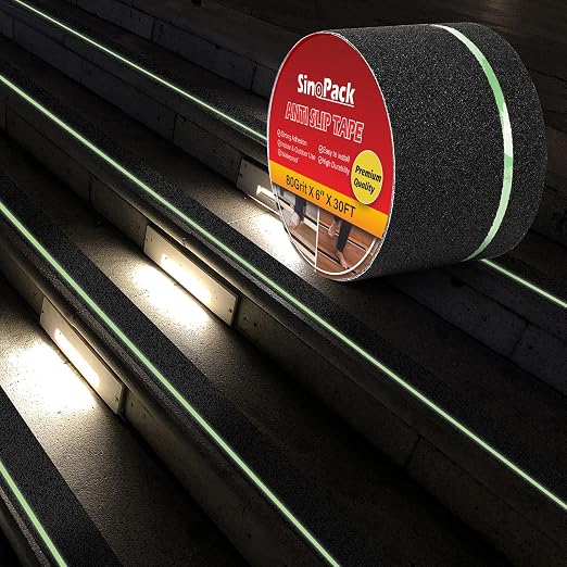 Anti Slip Tape (Glow in the Dark Stripe, 6IN X 30FT)