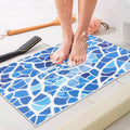 Shower Mat Bathtub Mat Non-Slip: 24x32 Inch, Soft Comfort Bath Mat with Drainage Holes, PVC Loofah Massage Bathmat for Shower, Tub, Bathroom, Wet Areas, Quick Drying