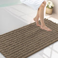 Smiry Bathroom Rugs Mat 44x24, Extra Soft Absorbent Chenille Bath Rugs, Non Slip Rubber Backing Machine Washable Quick Dry Bath Mats for Bathroom Floor, Tub, Shower, Home Decor Accessories, Camel