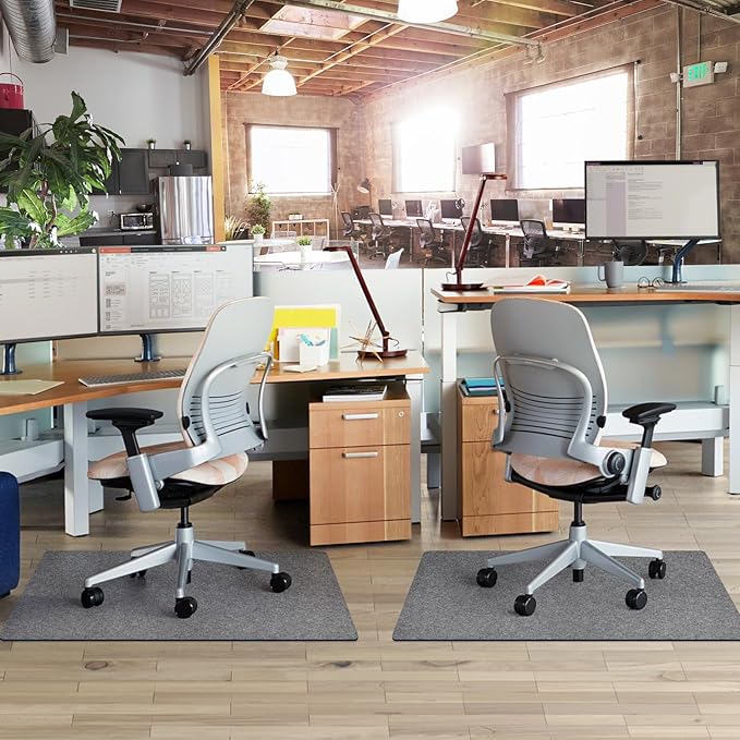 Placoot Office Chair Mat for Hardwood Floor, 55"x35" Computer Chair Rug, Under Desk Mat, Large Anti-Slip Floor Protector for Home Office
