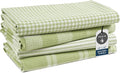 LANE LINEN Cotton Kitchen Towels Set, 4-Pack – Absorbent, Quick-Drying Dish Towels, 18" x 28" - Sage Green