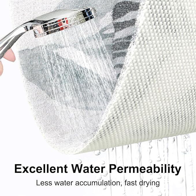 Square Shower Mat, 32x32 Inch Extra Large Non Slip Shower Mats for Inside Shower, Soft PVC Loofah Shower Mat Anti Slip Quick Drying, Shower Stall Mats for Home, Holtel, Bathroom