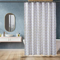 Amazon Basics Bathroom Shower Curtain, Water Resistant Fabric with Weighted Hem, Rust Resistant Grommets & Hooks, Machine Washable, 72"x72", Natural Herringbone