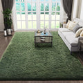 Ophanie Gray Green Rugs for Living Room 5x8, Grass Shag Fluffy Large Fuzzy Plush Soft Carpets, Floor Shaggy Area Rugs for Bedroom, Carpet for Kids Boys Girls Dorm Nursery Home Decor Aesthetic