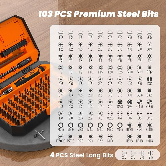 JOREST 115 in 1 Precision Screwdriver Set, Tool Gifts for Men, Mini Repair Tool Kit for iPhone, Macbook, PC, Laptop, Computer, Jewelers, PS5, Xbox, Switch, Electronics