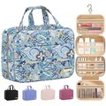 HOTOR Travel Toiletry Bag - Hanging Toiletry Bag for Women & Men, Makeup Bag/Big Comparment, Waterproof for Travel Accessories, Travel Essentials, Medium, Blue Paisley