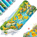 XIYUNTE Baby Bath Mat for Tub Non Slip Kids, BPA Free Extra Long Bathtub Mat 40x16 with Drain Holes and 200 Suction Cups, Non Toxic Machine Washable Toddler Bath Mat, Eco-Friendly Certified