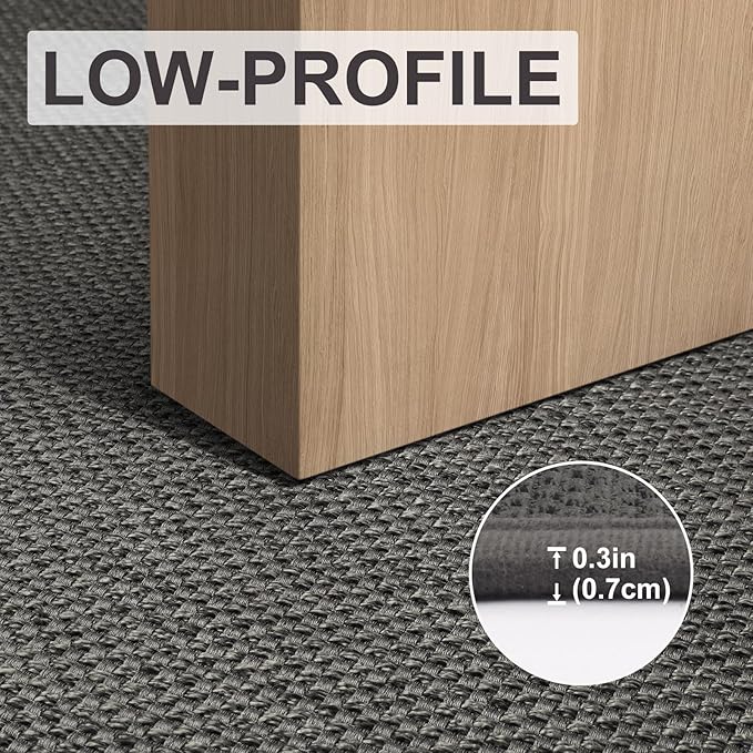 LEKEEPGO Long Door Mat 24"x59", Non Slip Door Mat Indoor Entrance, Rubber Backing Front Indoor Doormat Washable Absorbent Low-Profile Entryway Entry Resist Dirt Inside Hallway Door Mats, Grey