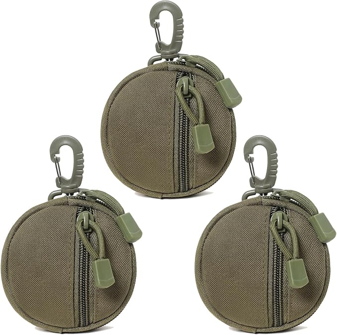 Tactical Belt Pouch Key Pouch Backpack Accessories Tactical Vest Attachments Small Molle Pouch EDC Wallet Travel Pill Container Portable