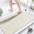 godehone Shower Mats Non Slip Without Suction Cups, PVC Loofah Bathroom Mats, Loofah Mats for Shower and Bathroom, Quick Drying, 23.6× 47.2 Inch, Beige