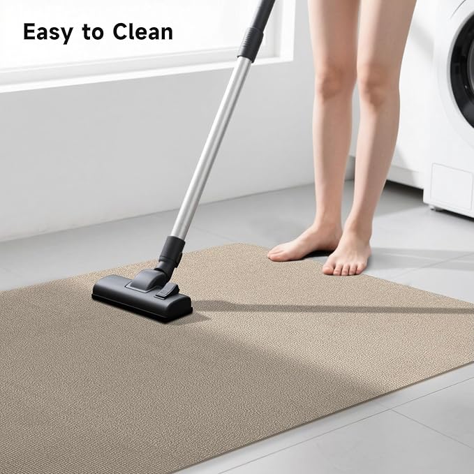 Desk Chair Mat for Hardwood Floor, 36" x 47" Heavy Duty Office Floor Mat for Rolling Chairs, Anti Slip, Computer Chair Desk Mats for Gaming & Home (Light Camel)
